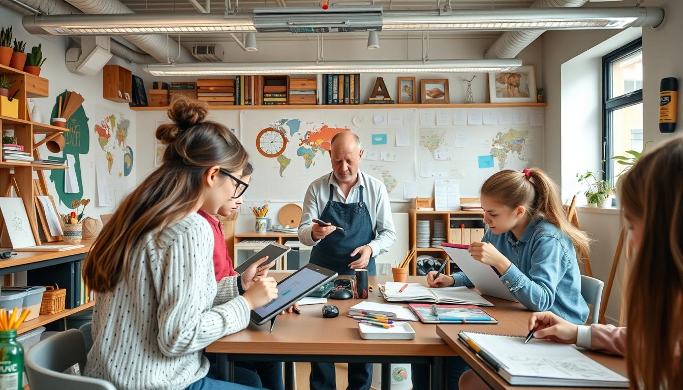 Student developing practical and academic skills